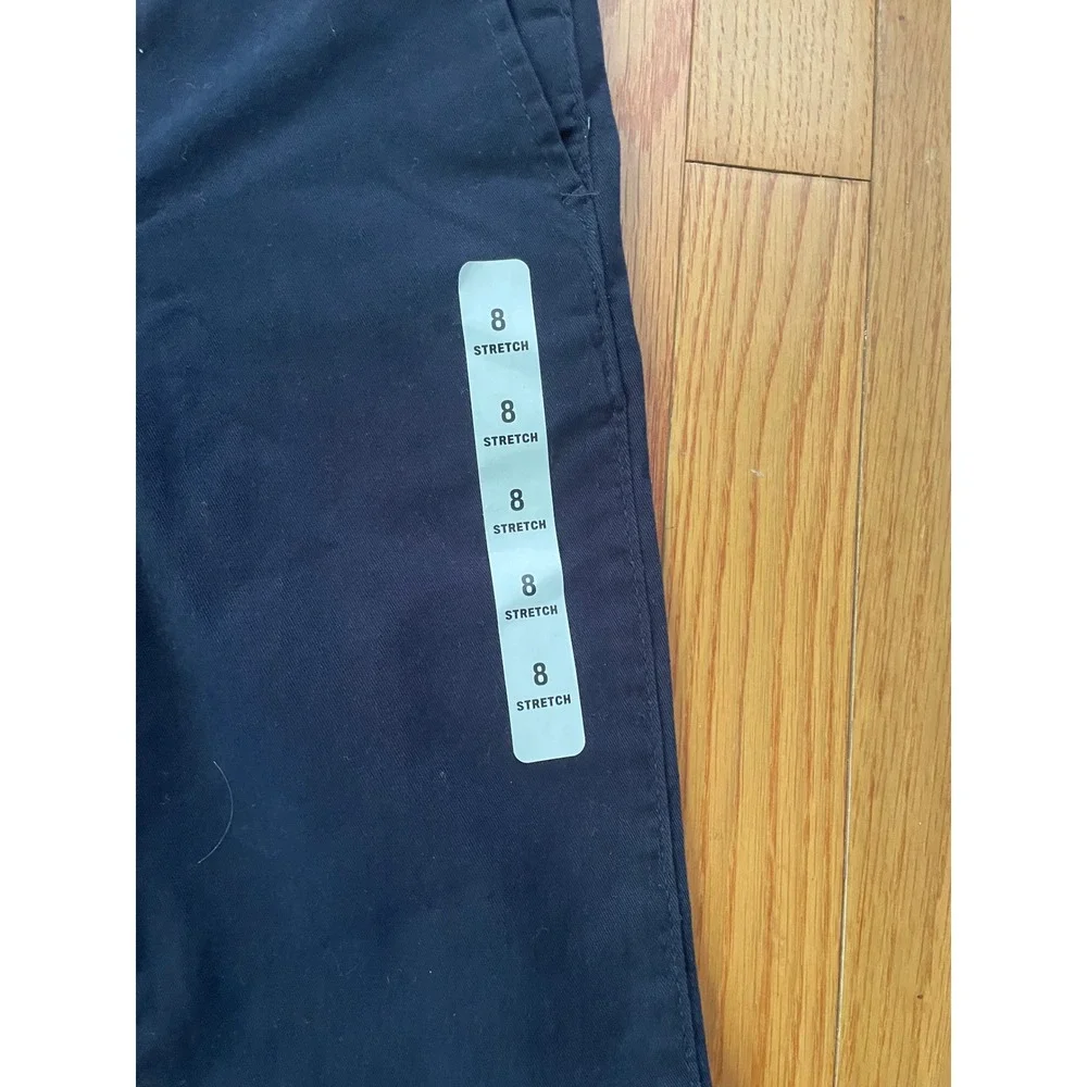 The Children's Place Boys Stretch Chino Pants New Navy Size 8 Adjustable Waist